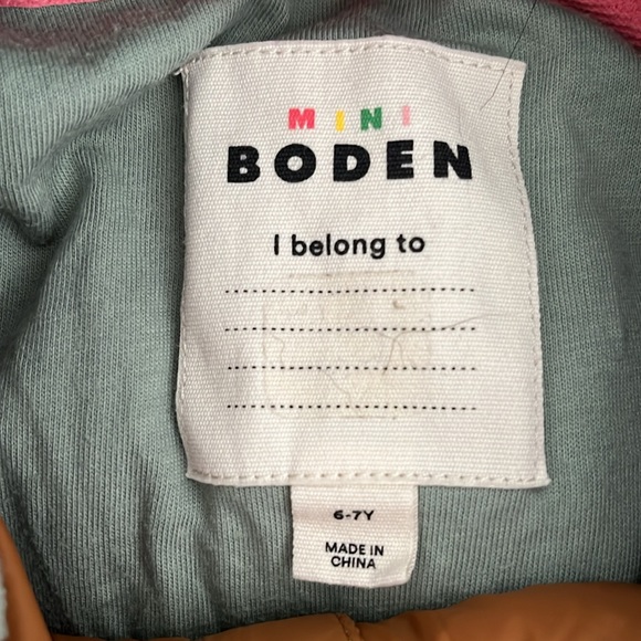 Mini Boden Kids' High Pile Fleece Hooded Jacket, Natural Borg, 6-7 - Picture 8 of 8
